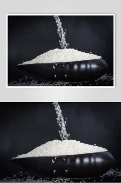 米饭大米粮食特写摄影图片