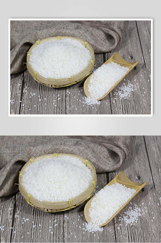 春季米饭大米粮食摄影图片