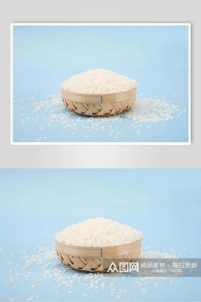 清新米饭大米粮食摄影图片素材
