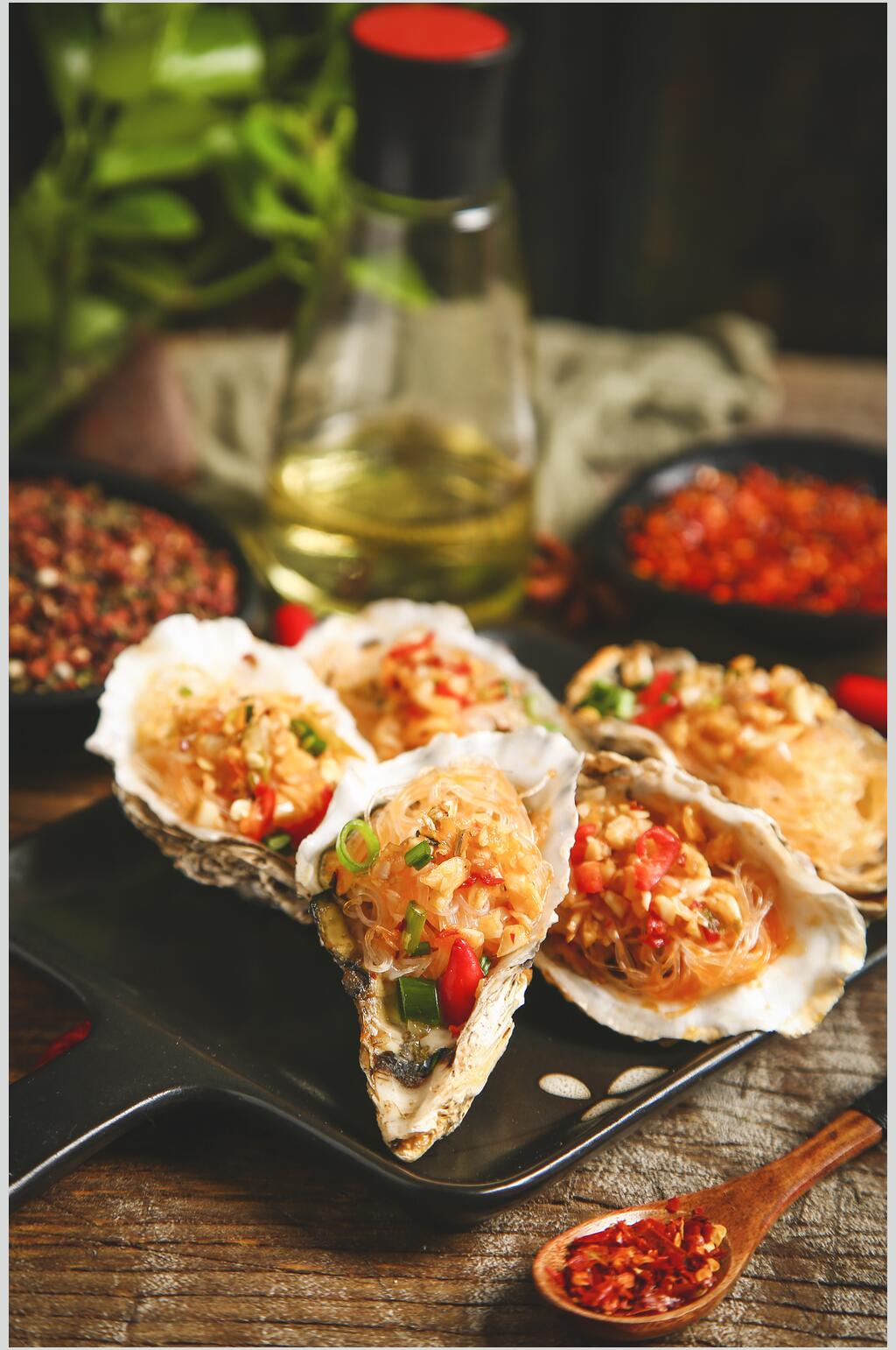 粉丝生蚝菜品美食特写摄影图片素材