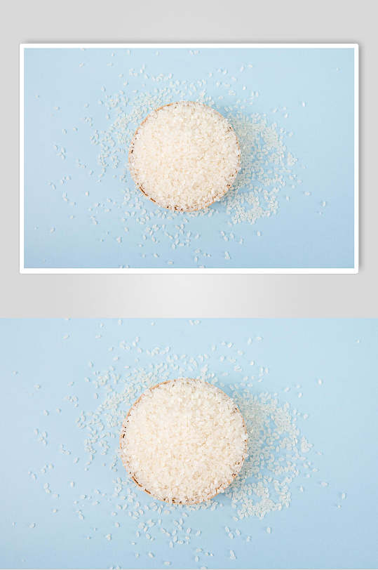 米饭大米粮食俯视摄影图片