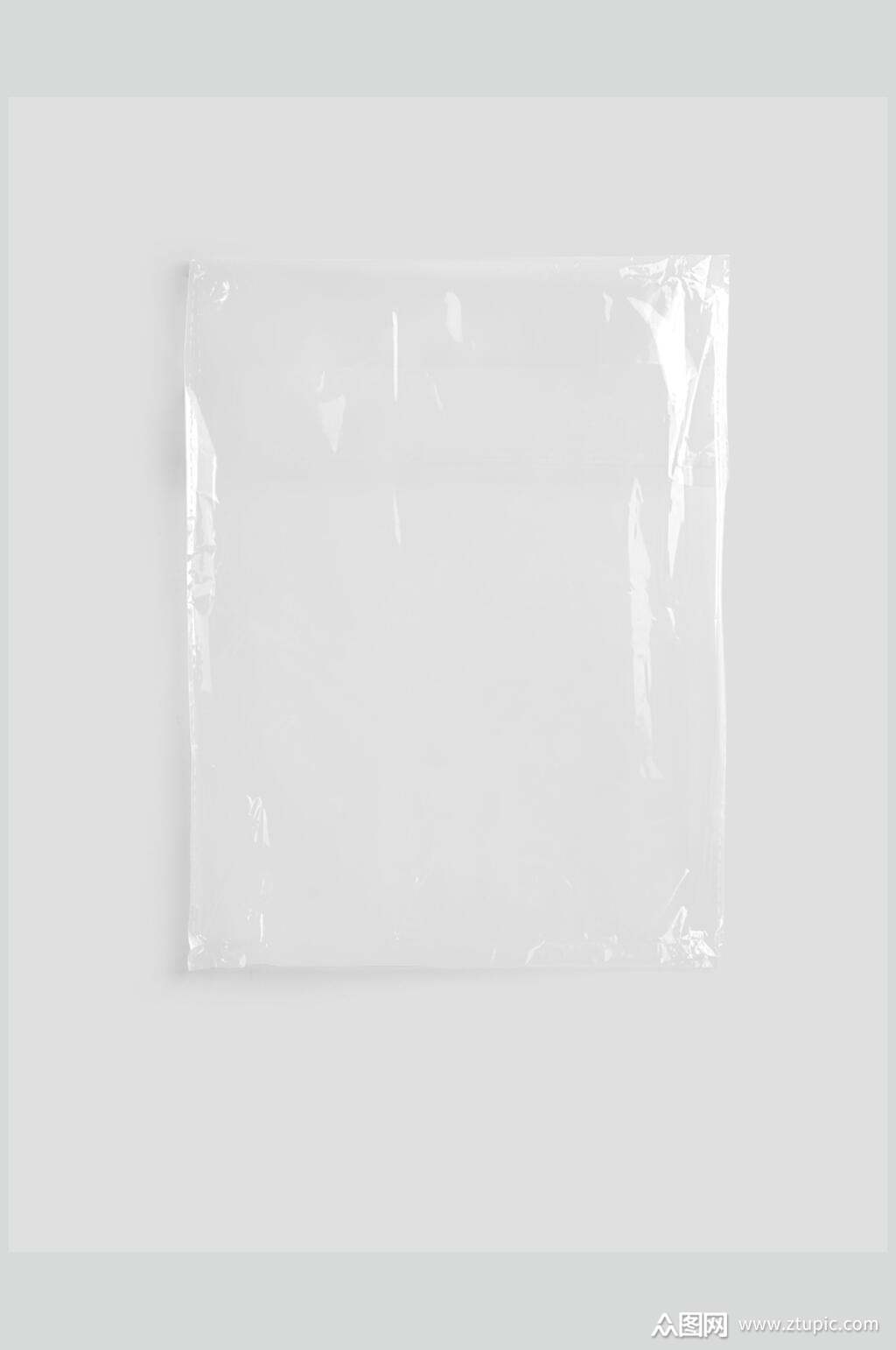 透明塑料袋褶皱标签胶贴样机效果图