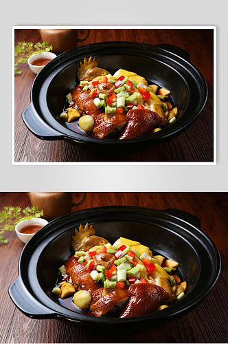 鸡肉烤鸭麻辣香锅美食图片