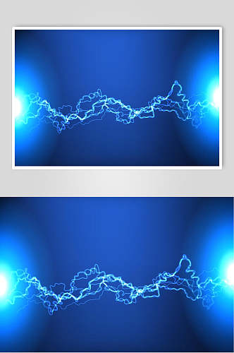 清新蓝色闪电素材图片