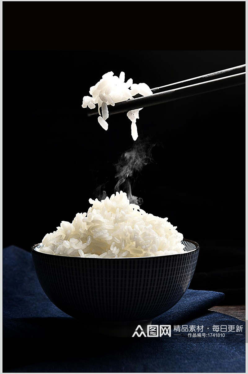 营养健康稻香米饭大米粮食摄影图片素材
