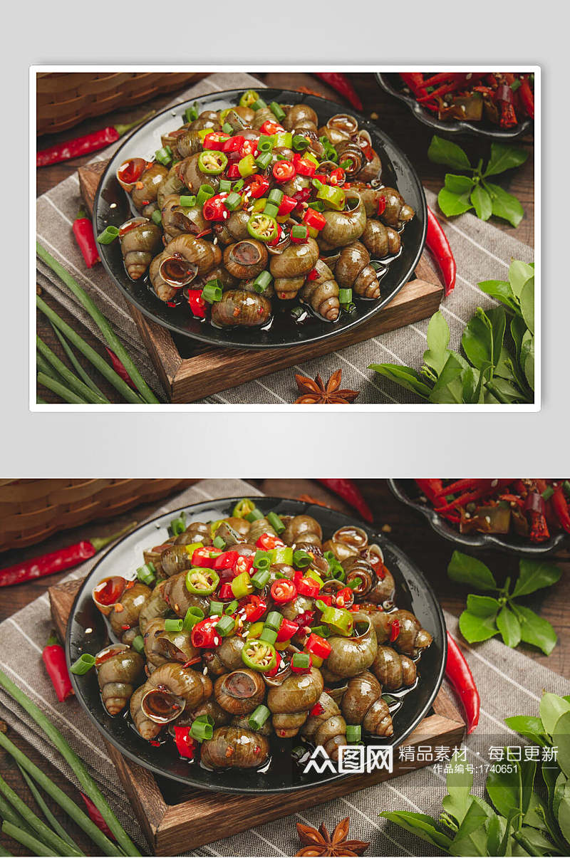 美味香辣螺蛳菜品美食摄影图片素材