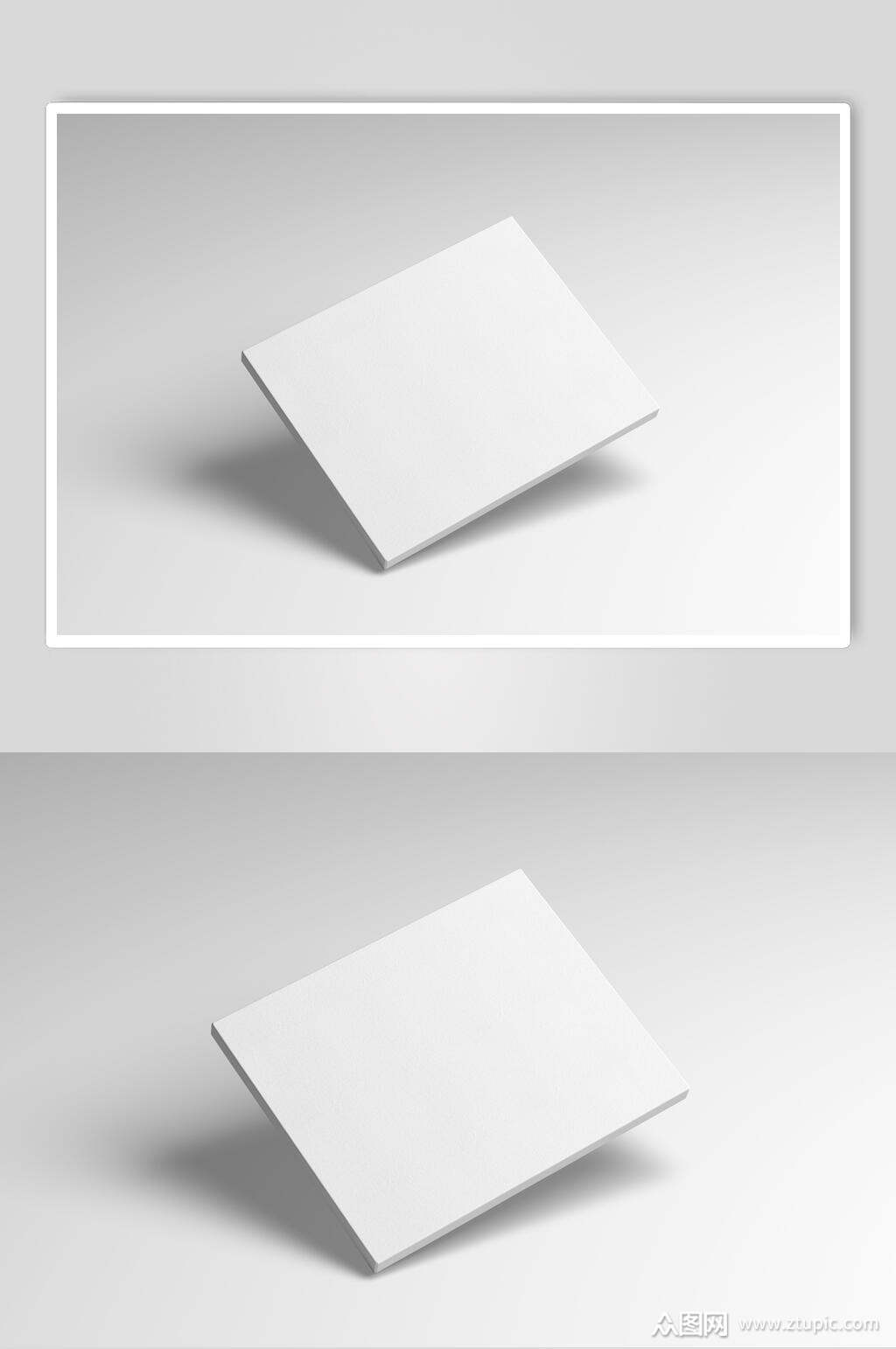 纯白相框相纸图片样机模板下载-编号1773117-众图网