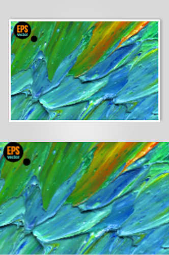 绿色蓝色油画笔触背景素材