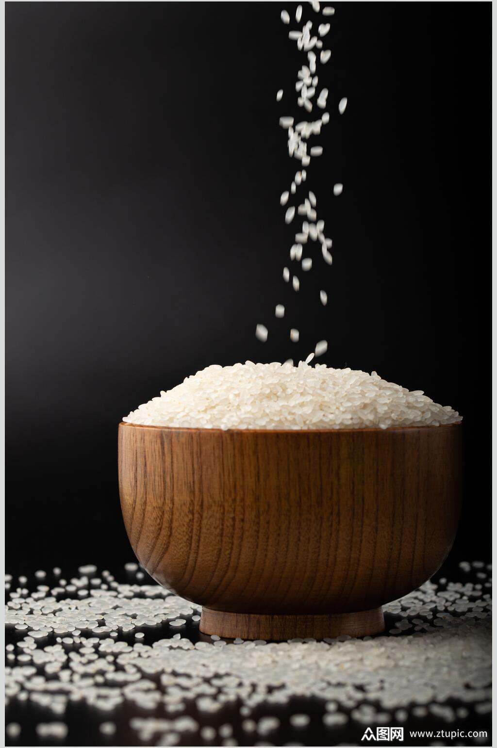 长粒米米饭大米粮食特写摄影图片模板下载-编号1741782-众图网