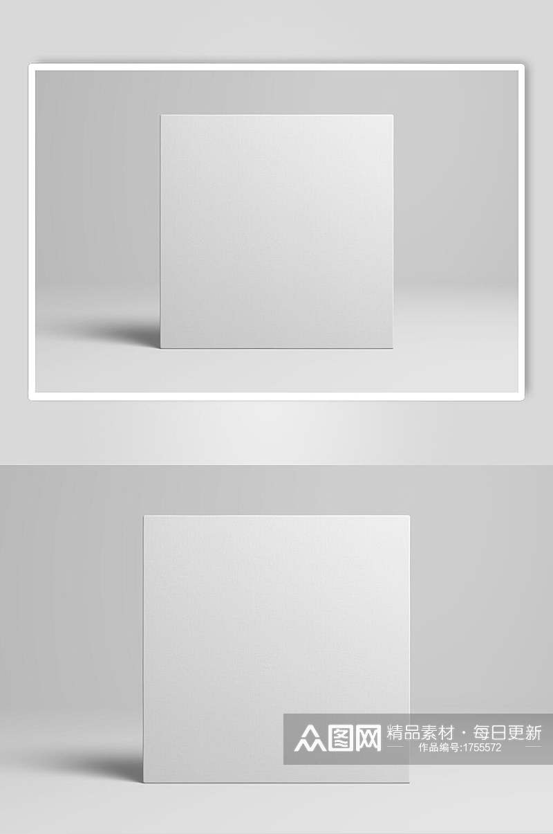 空白方形相框相纸图片样机素材