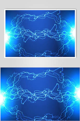 闪电相连素材图片