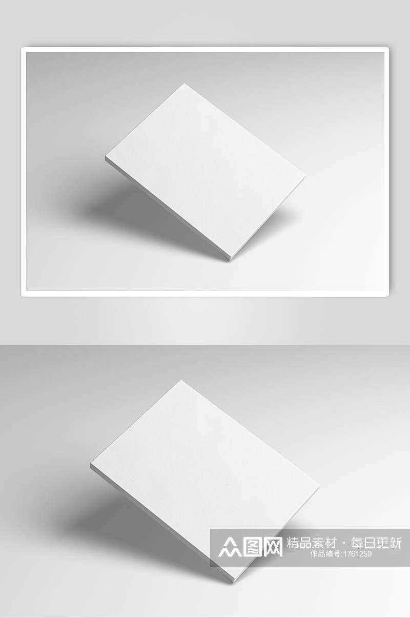 空白相框相纸图片样机立体效果图素材