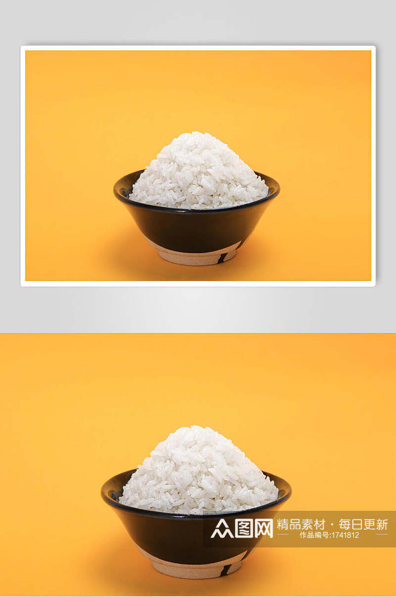 黄色有机米饭大米粮食摄影图片素材