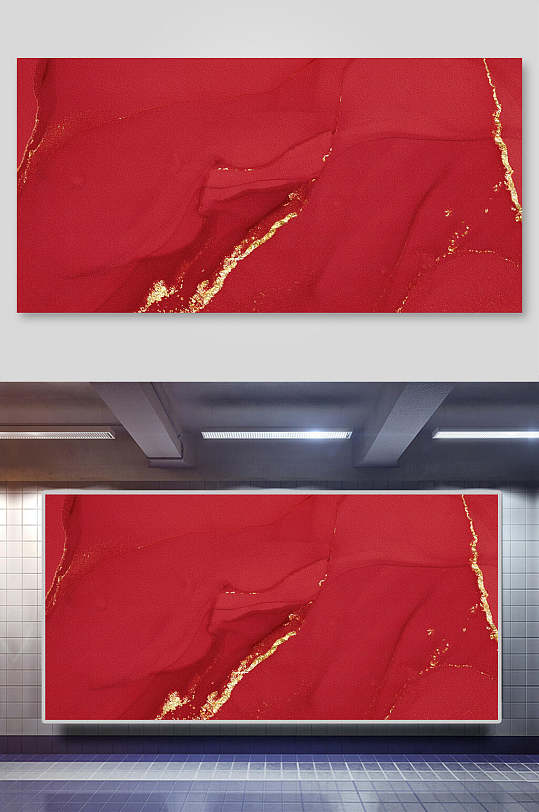 红色中国风鎏金纹理质感背景图片素材
