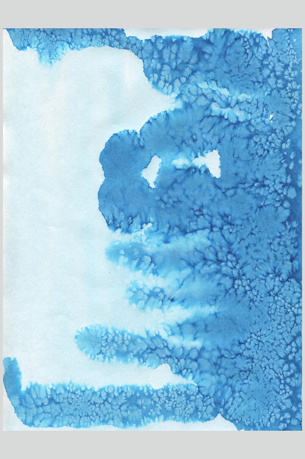 水彩风蓝色背景图片素材