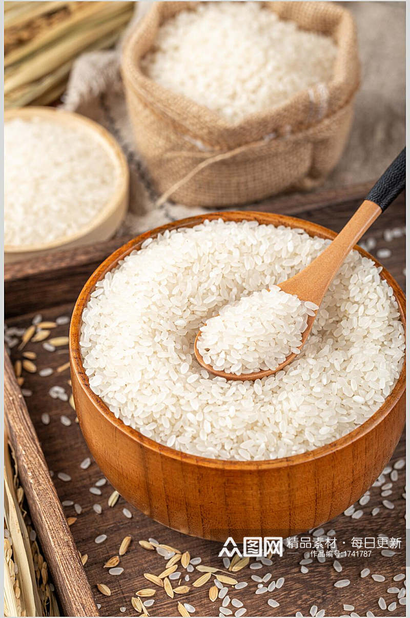 精品米饭大米粮食摄影图片素材