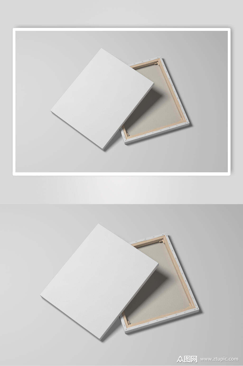 纯白相框相纸图片样机模板下载-编号1773133-众图网
