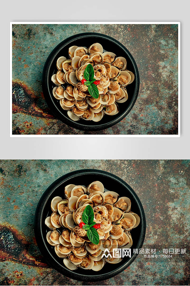 美味花甲菜品美食摄影图片素材