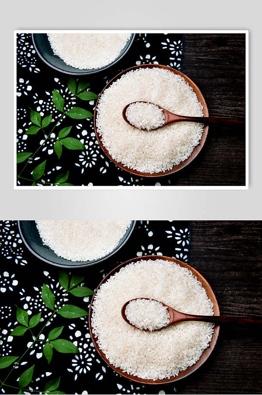 绿色米饭大米粮食摄影图片
