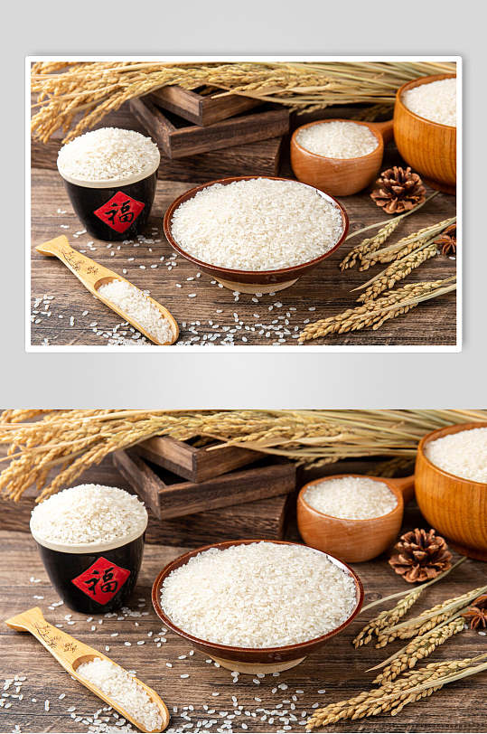 大气粮食米饭大米粮食摄影图片