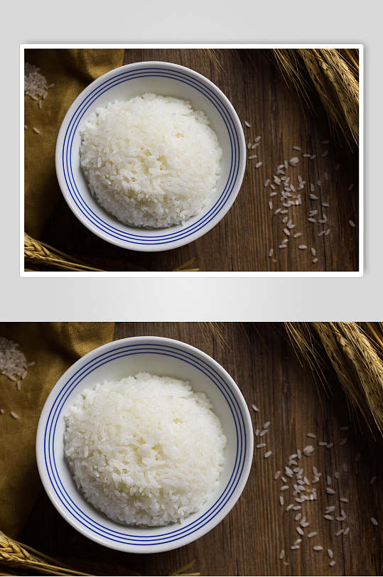 水稻米米饭大米粮食摄影高清图片