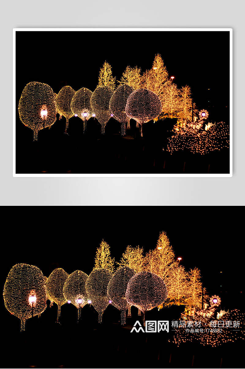 灯光树形光斑光效图片素材