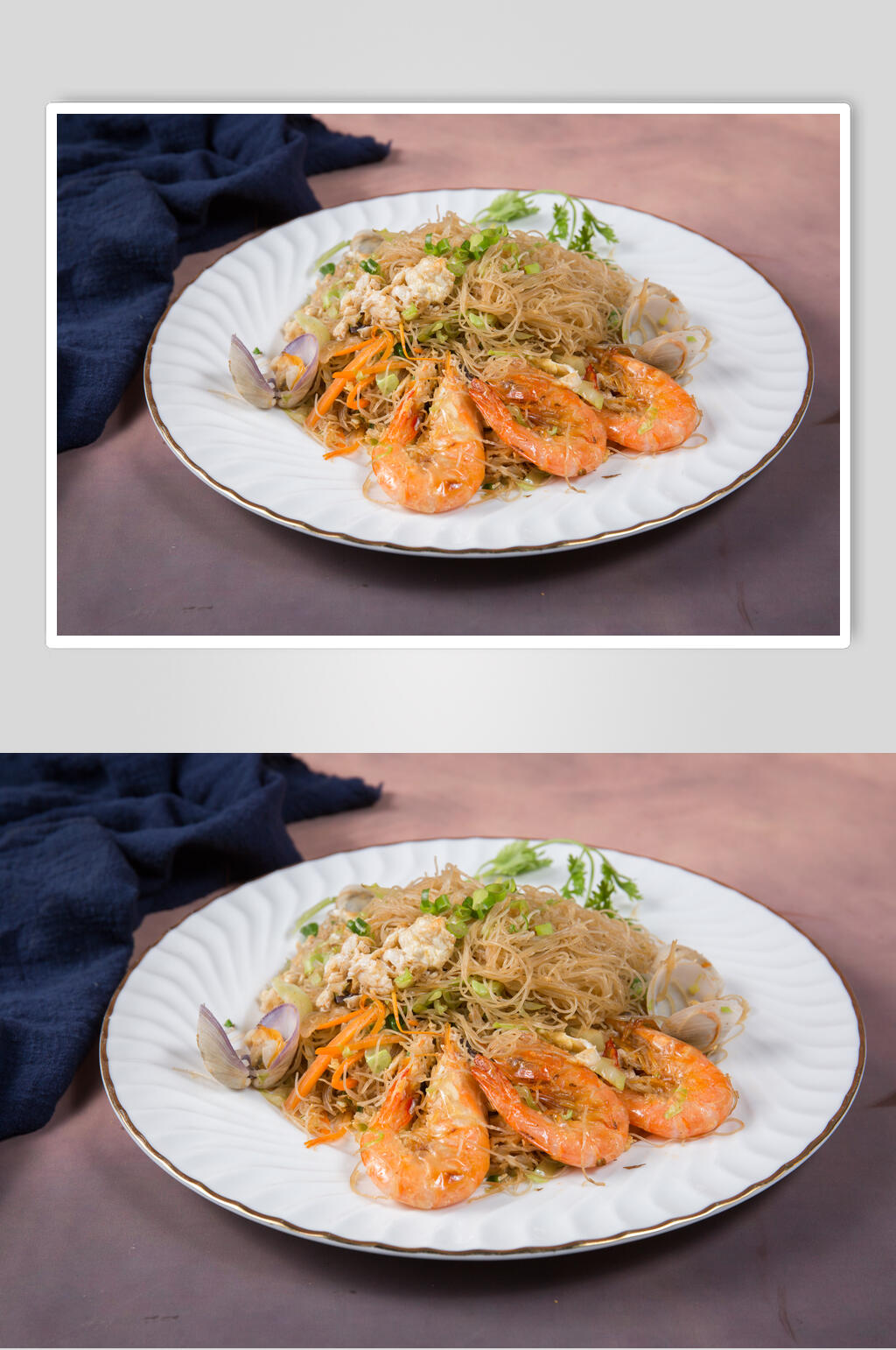 海鲜大虾炒饭摄影图片素材