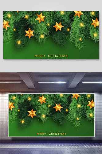 绿色圣诞节装饰背景素材