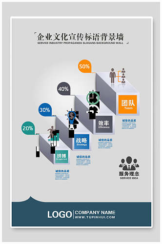 经典企业文化宣传标语挂画海报