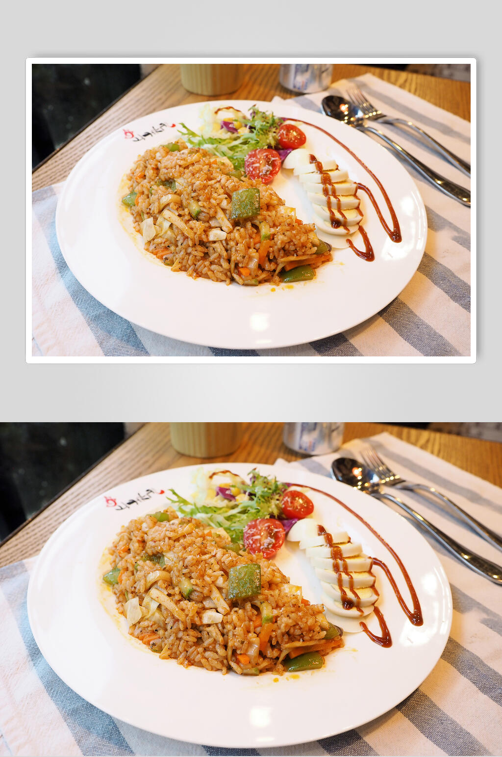 美味小吃酱油炒饭摄影图片素材
