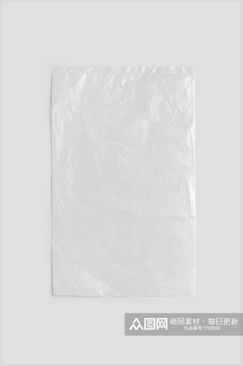 透明塑料袋褶皱标签胶贴样机效果图素材