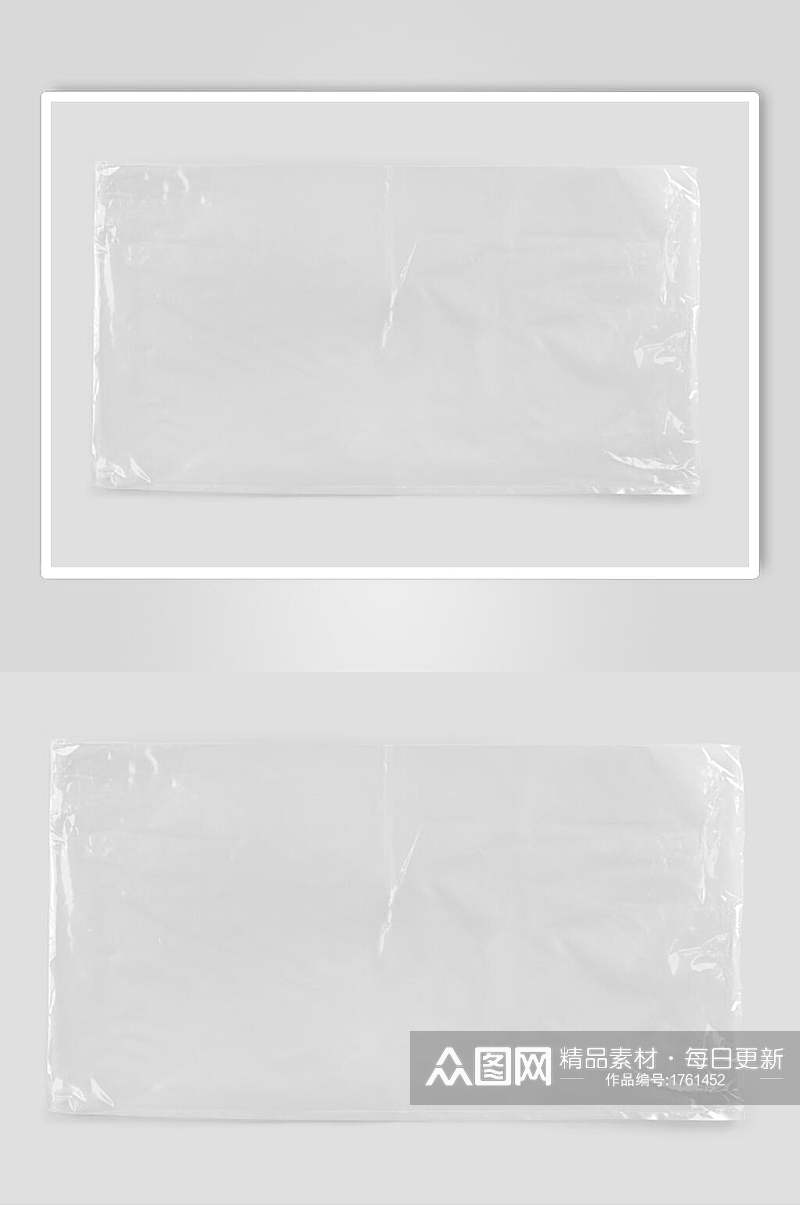 透明塑料袋褶皱标签胶贴样机素材