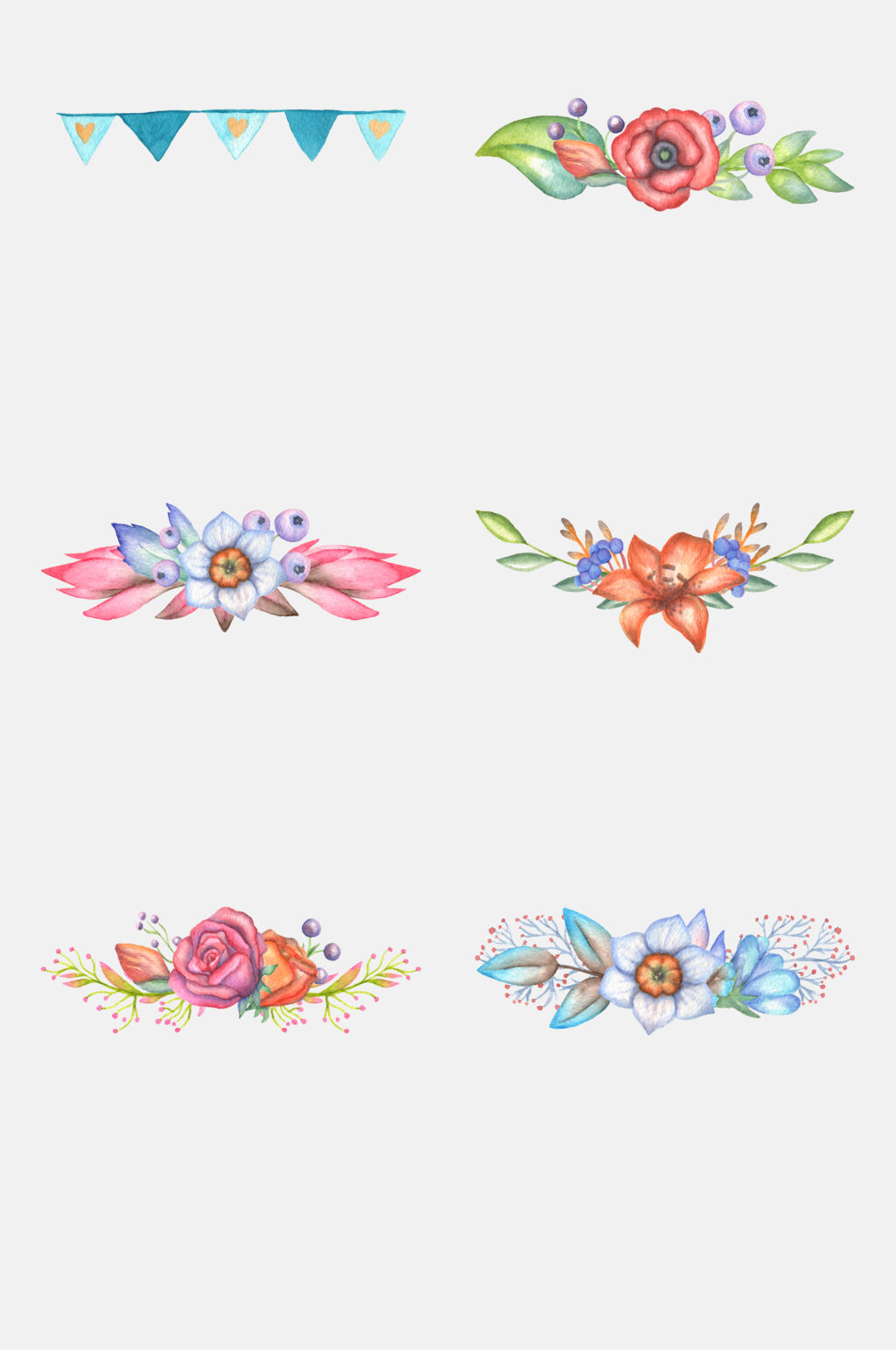 花盘手绘元素素材素材