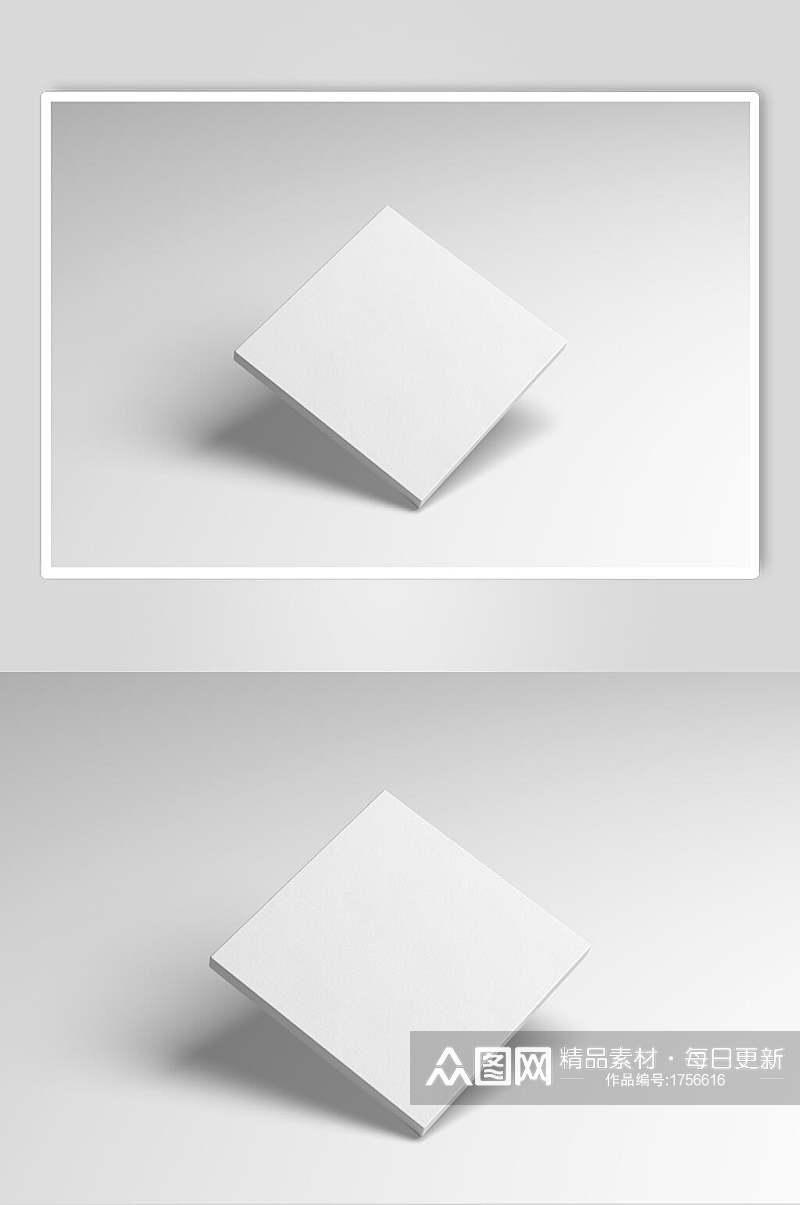 空白装饰画相框相纸图片样机立体效果图素材