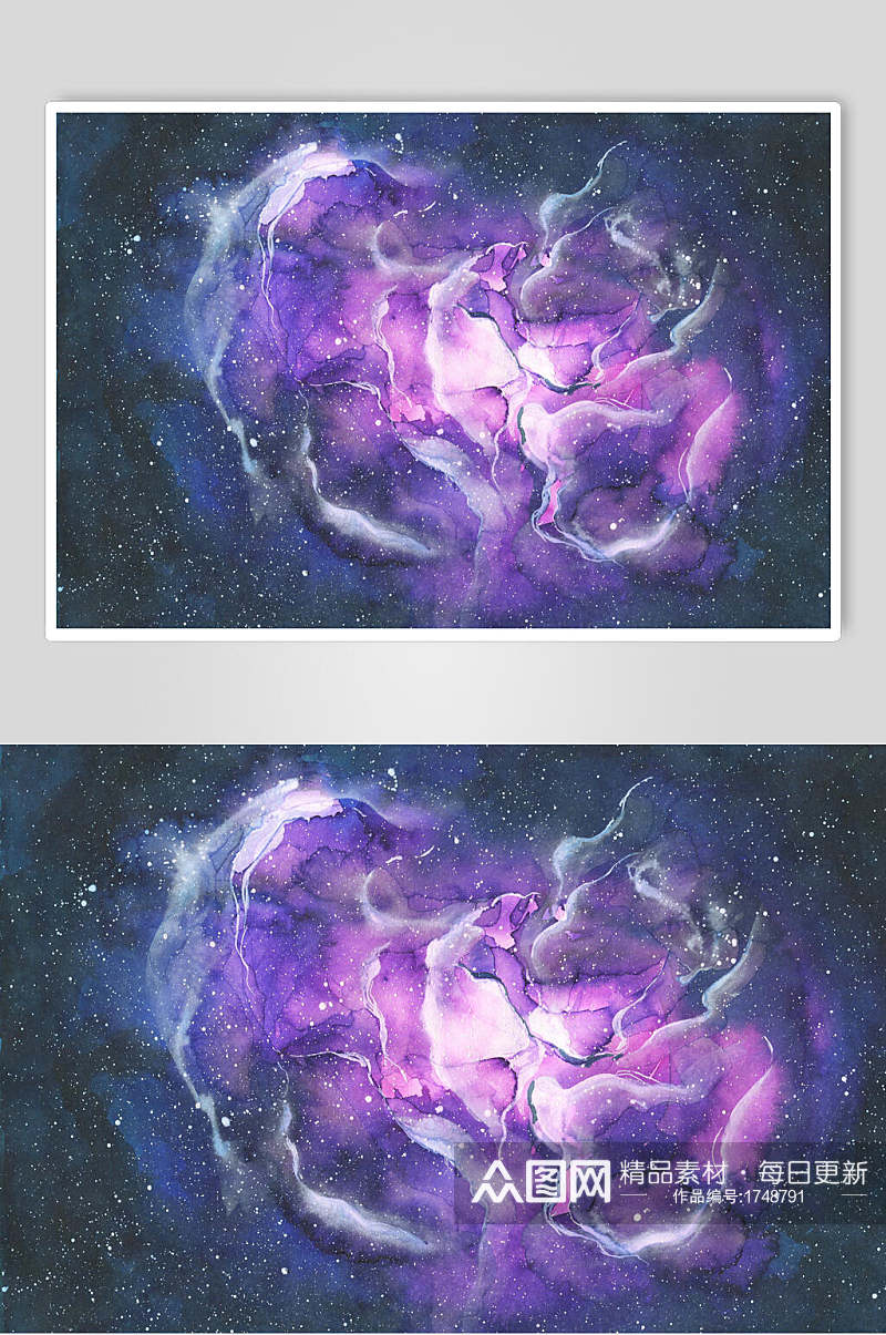 紫色星空彩色背景图片素材