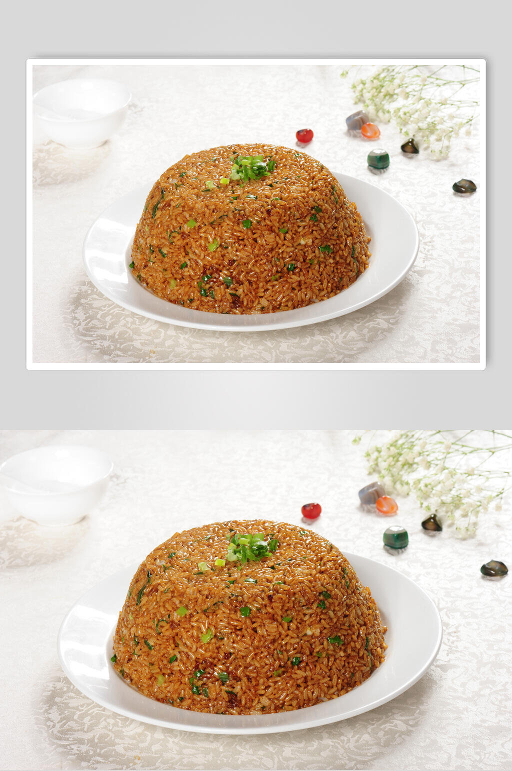 浓香美味酱油炒饭摄影图片素材
