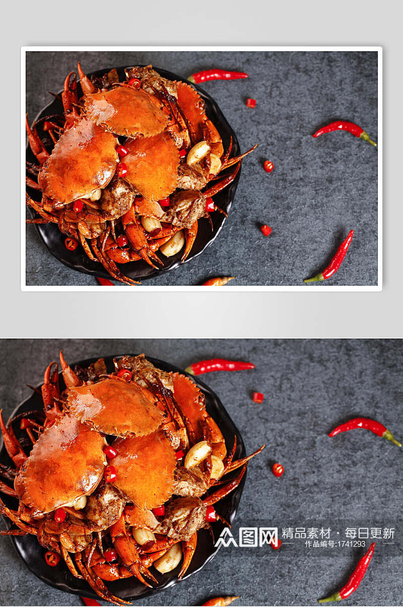 螃蟹麻辣香锅美食图片素材
