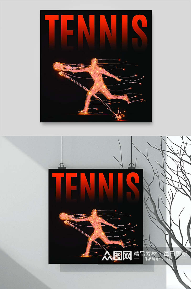 网球体育运动项目人物素材素材