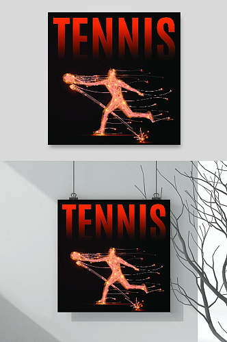 网球体育运动项目人物素材