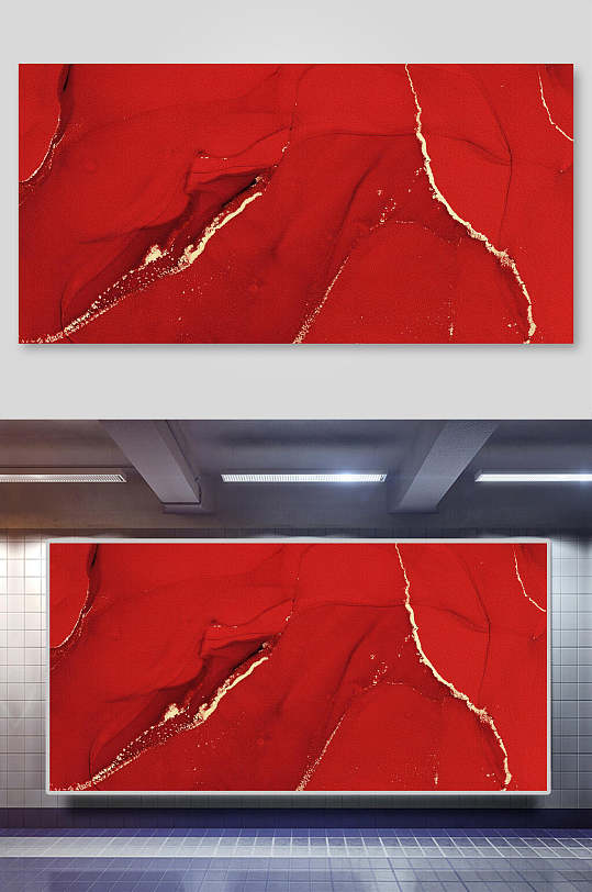 红色中国风鎏金纹理质感背景素材图片