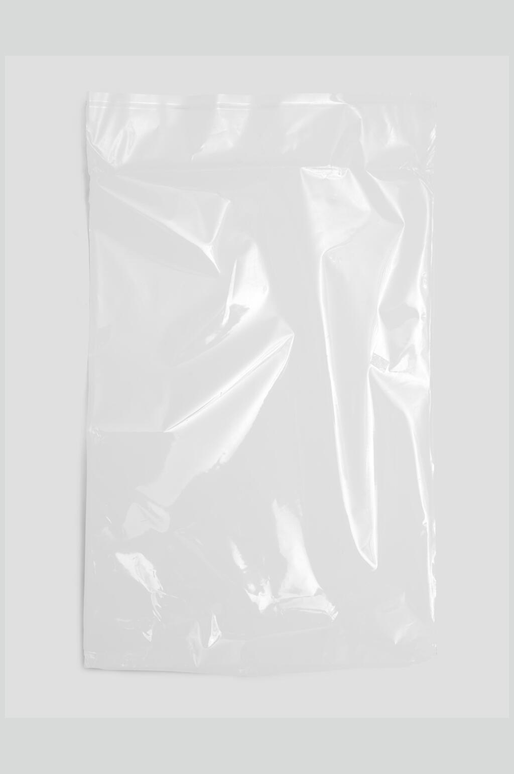 透明袋褶皱标签胶贴样机素材