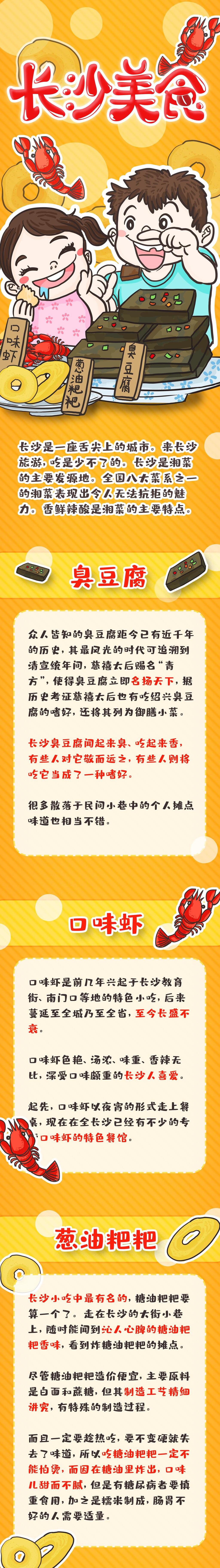 长沙美食旅游信息H手机长图banner素材