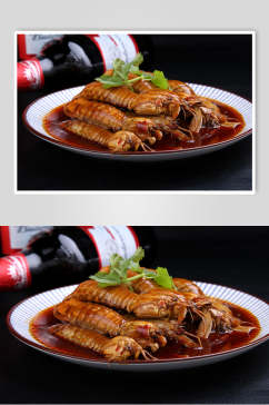 海鲜基围虾菜品美食摄影图片