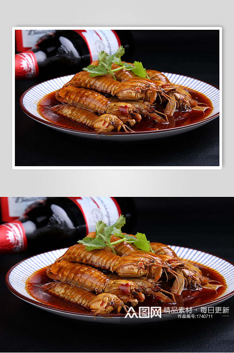 海鲜基围虾菜品美食摄影图片素材