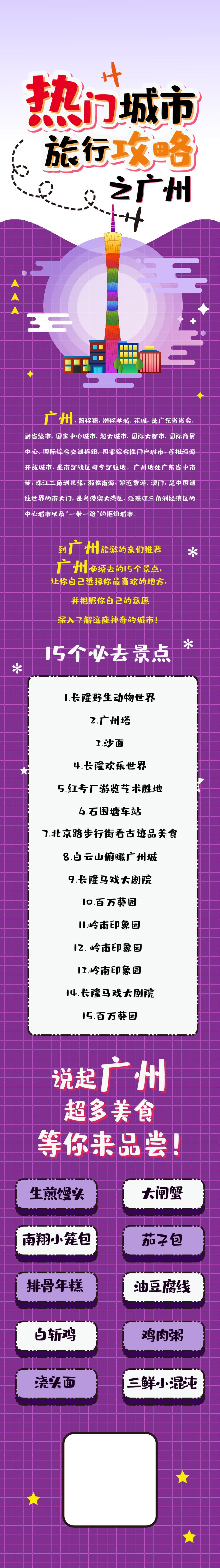热门城市旅游信息H5手机长图素材