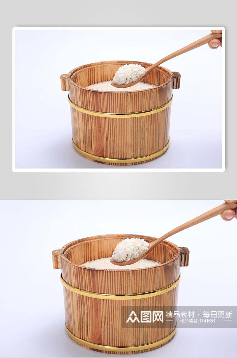 雪白米饭大米粮食摄影图片素材