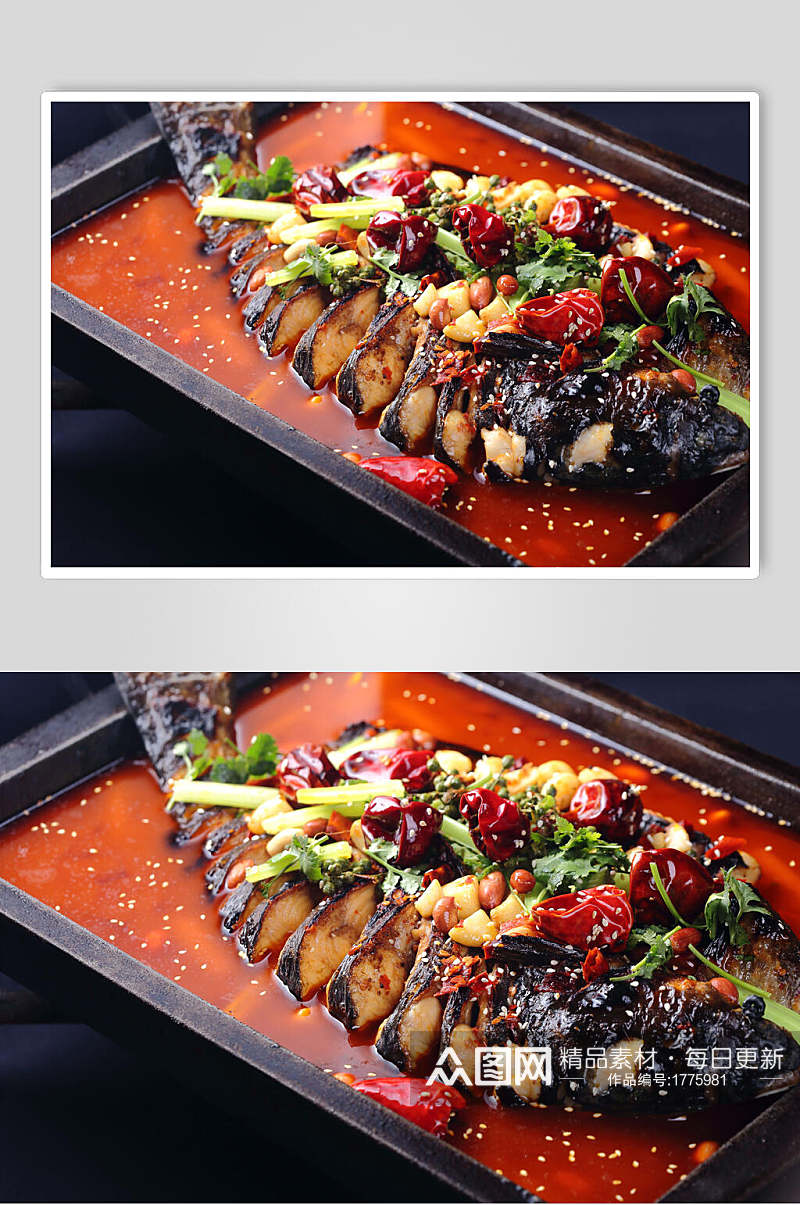 红油烤鱼餐饮摄影图片素材