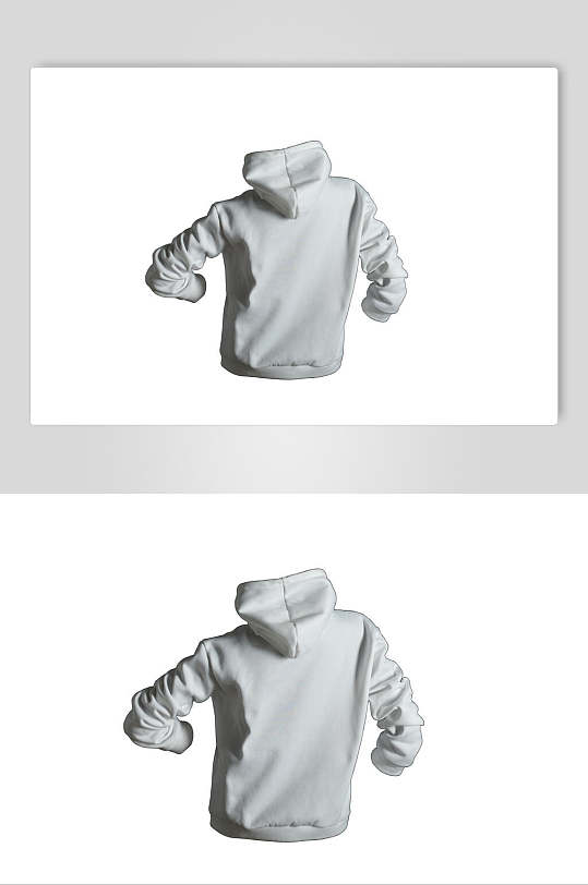 白底卫衣帽衫样机背面效果图