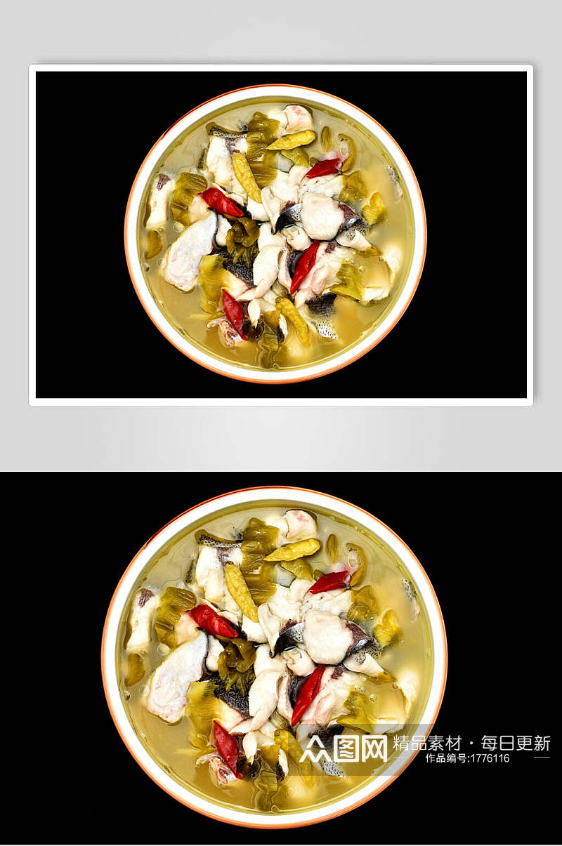 营养健康酸菜鱼食品摄影图片素材