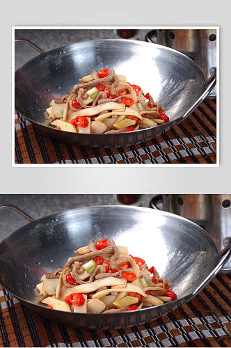 湘菜干锅纵菌烩肥牛美食高清图片